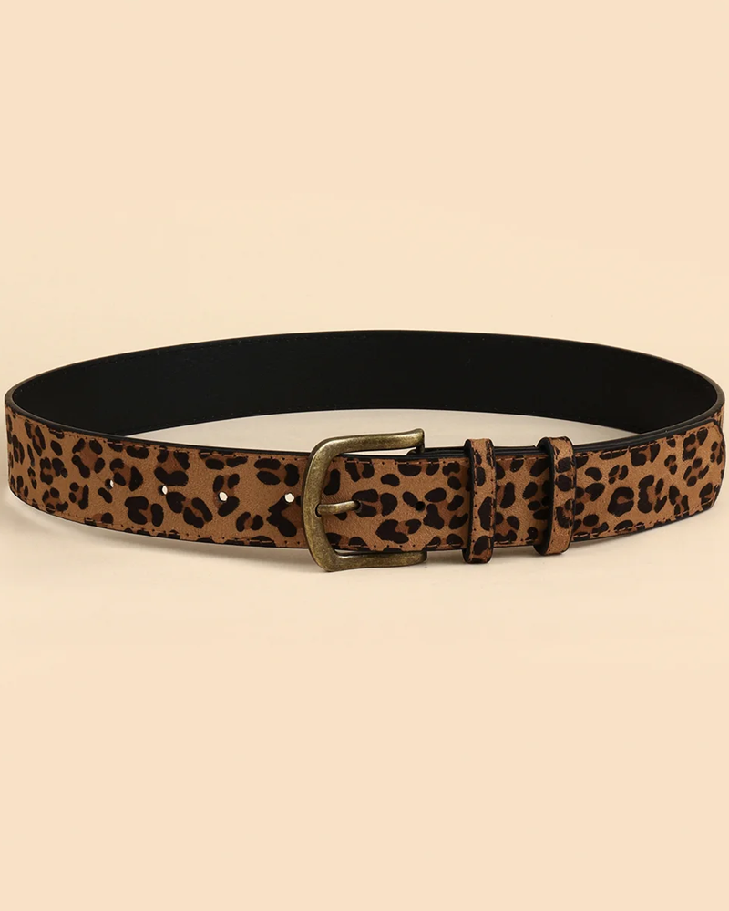 Ladies Leopard Print Belt