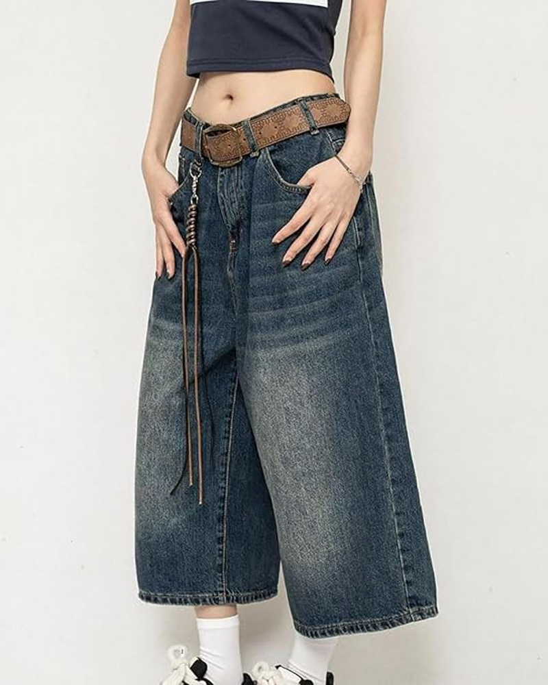 Baggy Blue Jean Shorts
