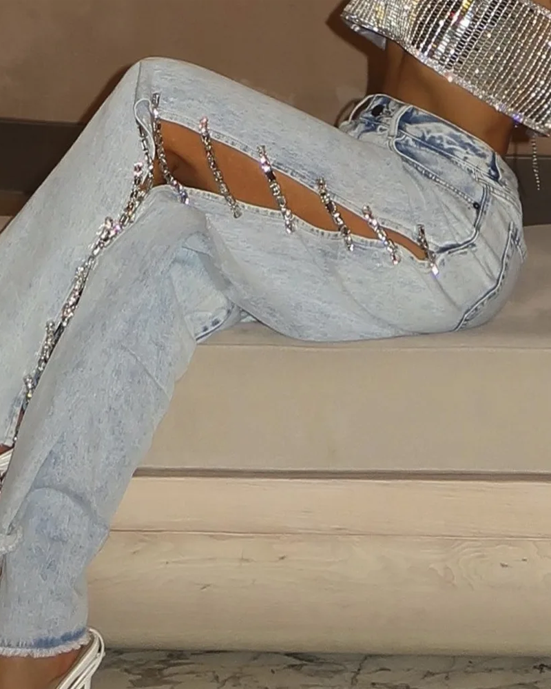 Side Slit Jeans