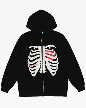 Black Skeleton Hoodie