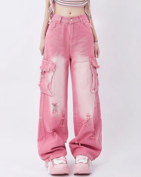 Pink Cargo Jeans