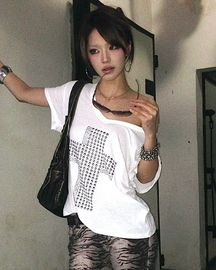 Rhinestone Cross Top