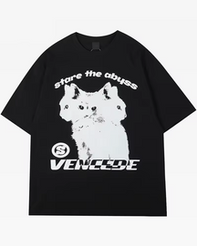 "Stare The Abyss" Cat Shirt
