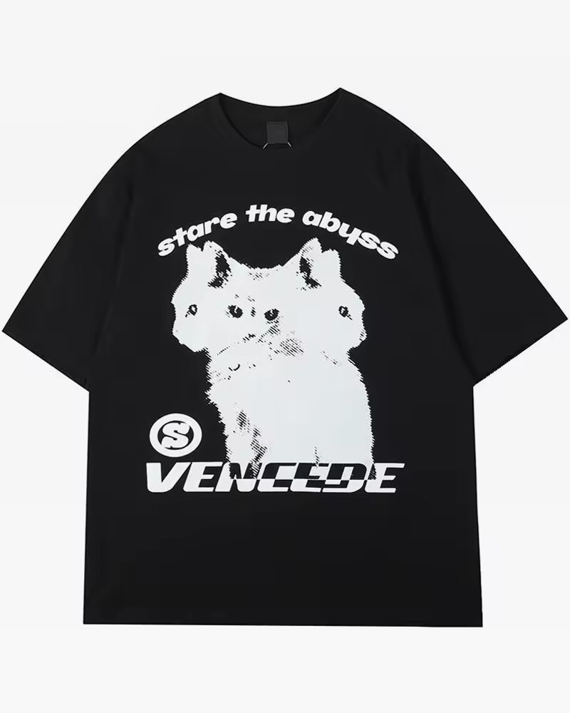 "Stare The Abyss" Cat Shirt