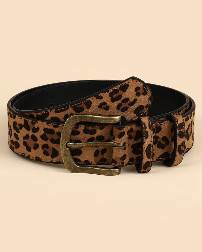 Ladies Leopard Print Belt