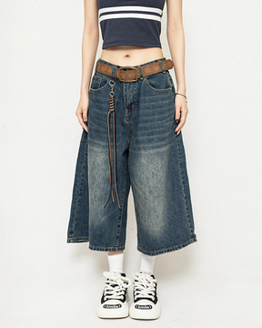 Baggy Blue Jean Shorts