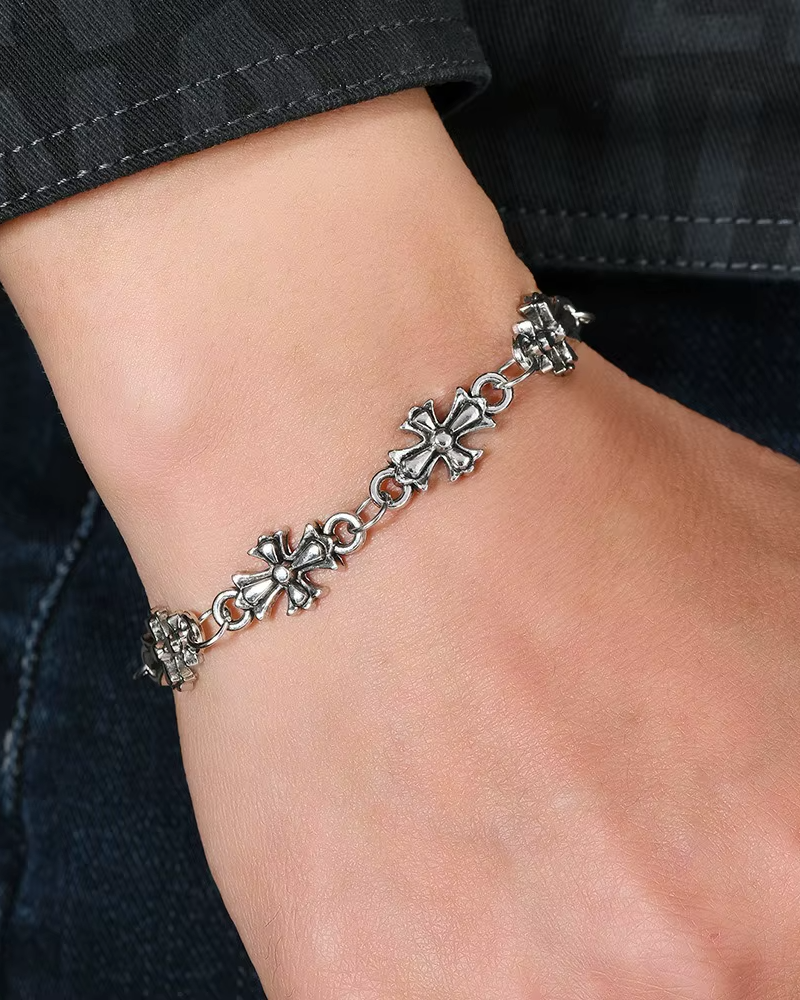 Gothic Cross Bracelet Men