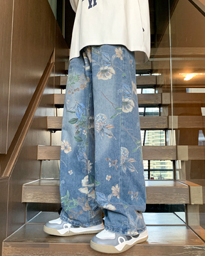Jeans Floral Print