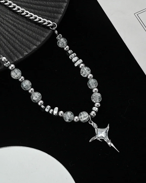 Silver Cross Necklace Y2K