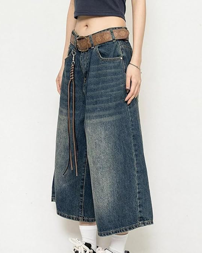 Baggy Blue Jean Shorts