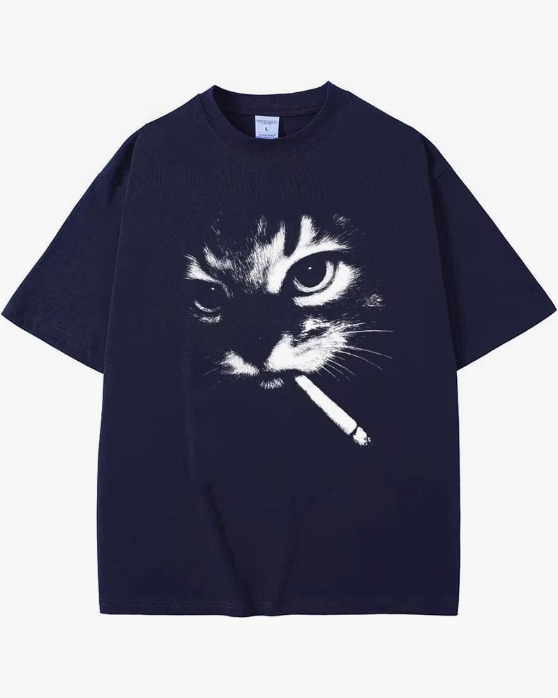 Cat Smoking Cigarette Shirt