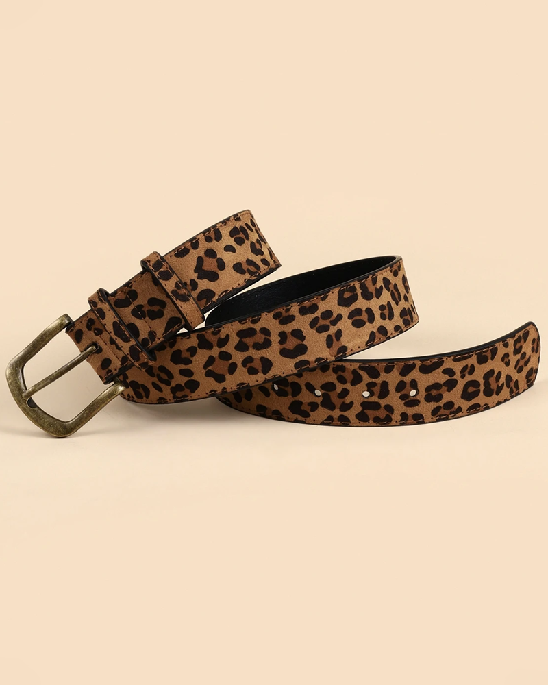 Ladies Leopard Print Belt