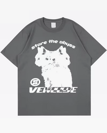 "Stare The Abyss" Cat Shirt