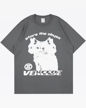 "Stare The Abyss" Cat Shirt