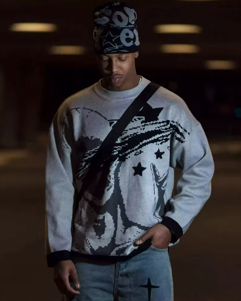 Graphic Knit Sweater