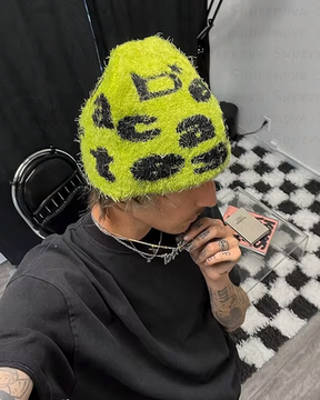 Green Y2K Beanie