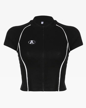 Zipped Up Crop Top