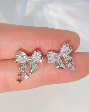 Sparkling Bow Earrings