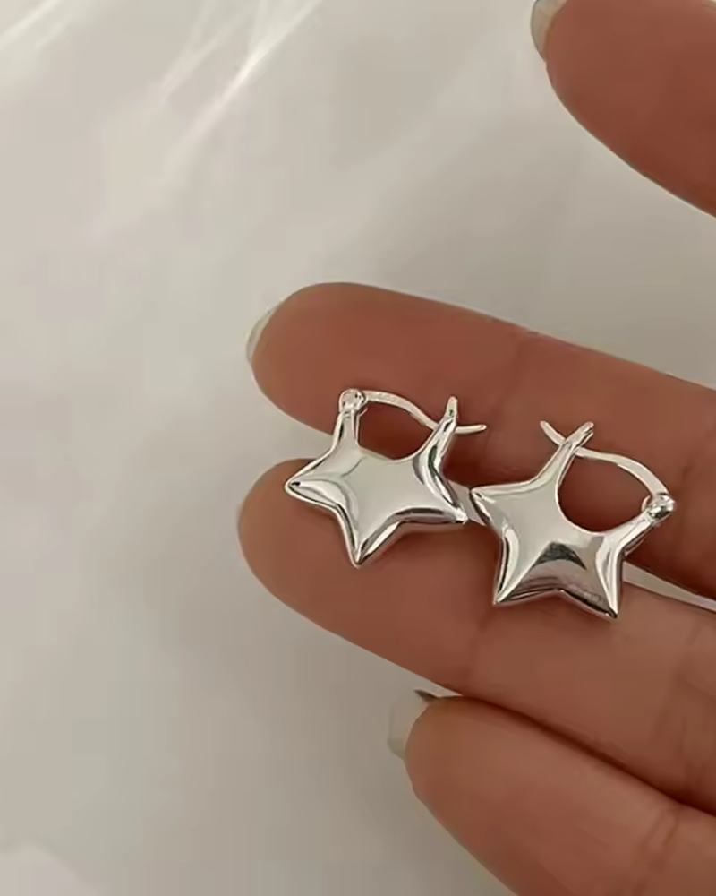 Stainless Steel Star Earrings