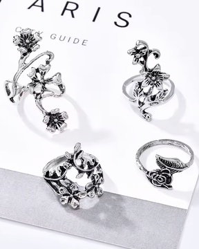 Floral Rings Set