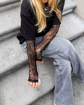 T Shirt Lace Sleeves