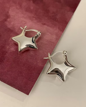 Stainless Steel Star Earrings