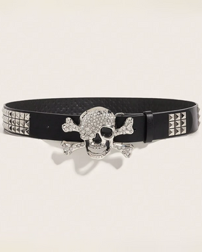 Belt With Skull Buckle