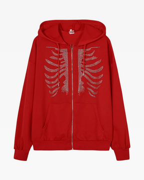 Rhinestone Skeleton Hoodie