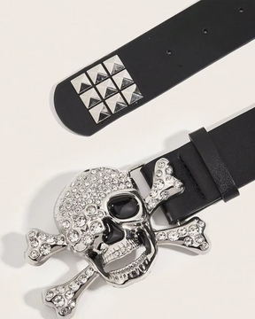 Belt With Skull Buckle