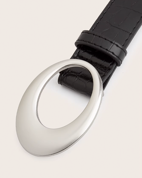 Belt With Oval Buckle