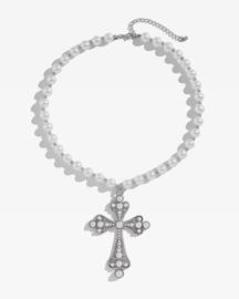 Bead Necklace Cross