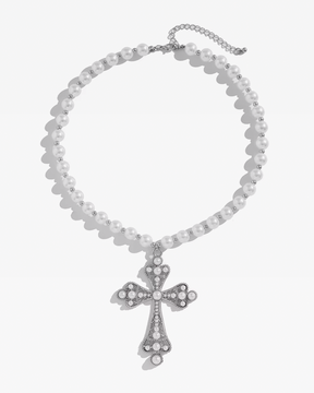 Bead Necklace Cross