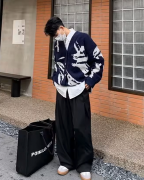 Mens Graphic Cardigan