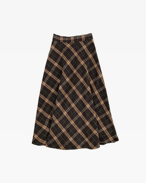 Midi Plaid Skirt