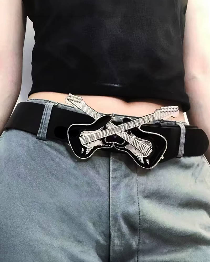 Belt With Guitar Buckle